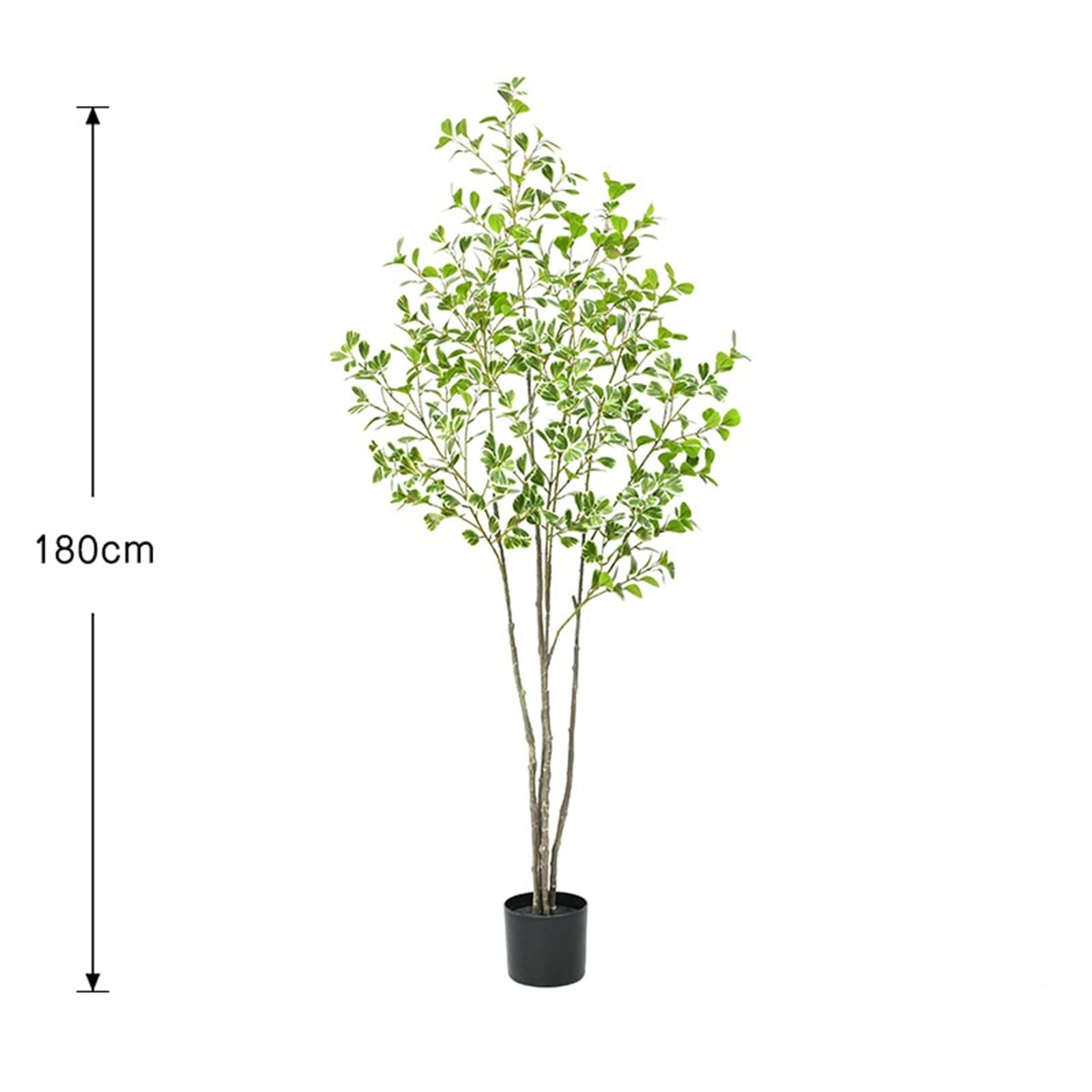 Albero di ficus artificiale Garvee da 6 piedi con foglie realistiche per ufficio e soggiorno, resistente, facile da curare, verde