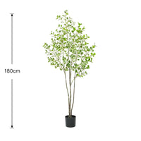 Albero di ficus artificiale Garvee da 6 piedi con foglie realistiche per ufficio e soggiorno, resistente, facile da curare, verde