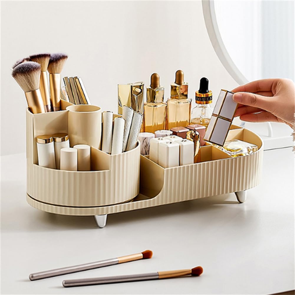 Garvee Porta Trucchi Organizzatore Porta Pennelli Ruotabile a 360° per Comò da Camera da Letto Tipo 6 Scomparti Multipli