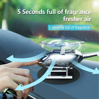 Deodorante per auto Garvee, aeroplano, alimentato ad energia solare, rotante, in plastica, creativo, decorazione, ufficio, casa, regalo