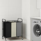 Garvee Carrello Portabiancheria con Ruote Bloccabili, Telaio in Acciaio, Sacchi Rimovibili, Ideale per Dormitori e Bagni, XL 40L, Tela Resistente
