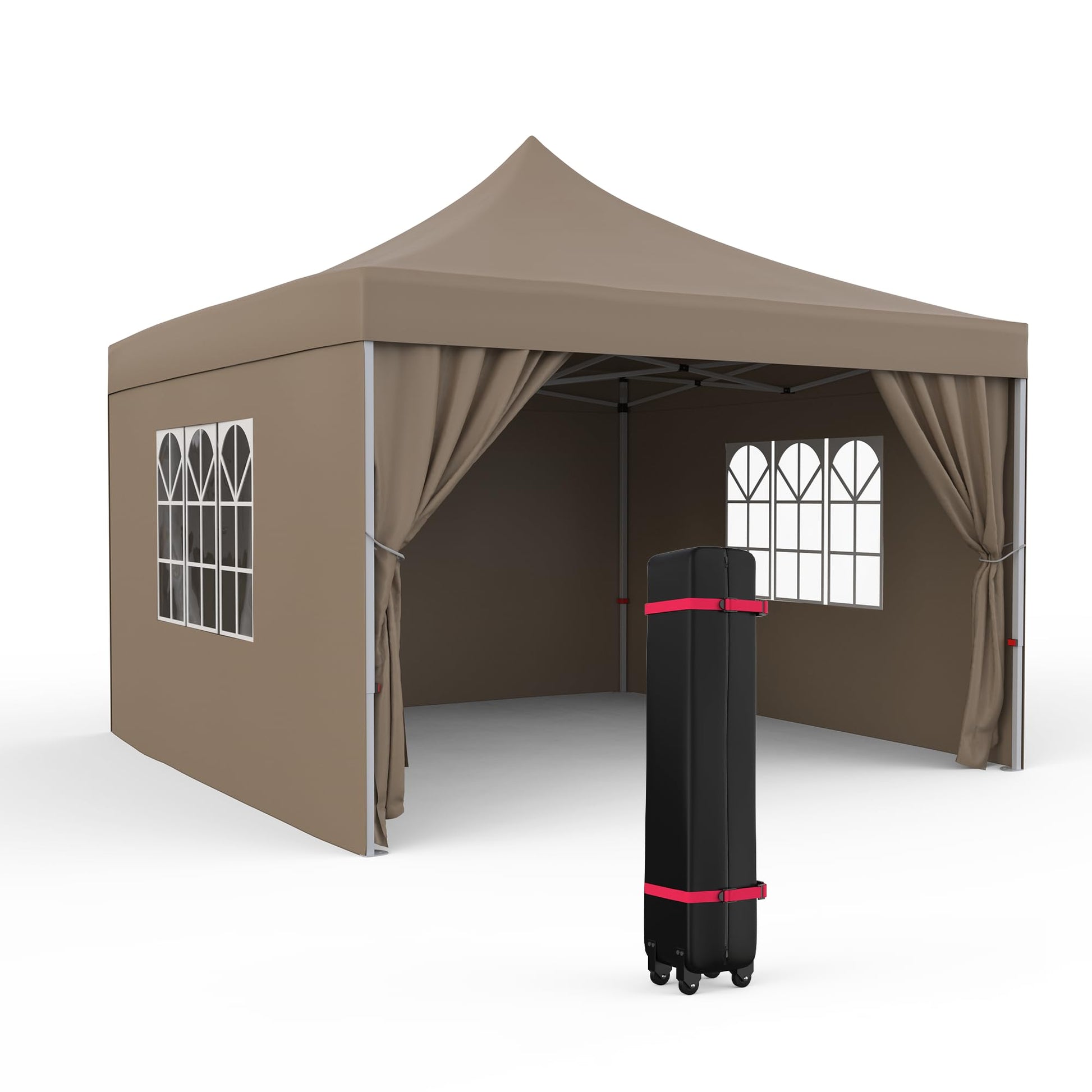 Padiglione pop-up Garvee 10x10 piedi con 4 pannelli laterali, impermeabile, protezione UV, portatile per giardino ed eventi, blu