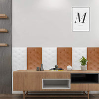 Pannelli murali anticollisione Garvee 3D, autoadesivi, spessi 1,3 cm, in schiuma resistente agli urti, per camerette e soggiorni, vari colori, personalizzabili