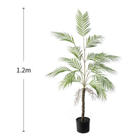 Garvee Palma artificiale tropicale da 4 piedi con tronco realistico, vaso di plastica, per interni, soggiorno, ufficio, verde