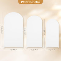 Garvee Wedding Arch Cover Set 3 pezzi in spandex con cerniera per feste e cerimonie Neutro