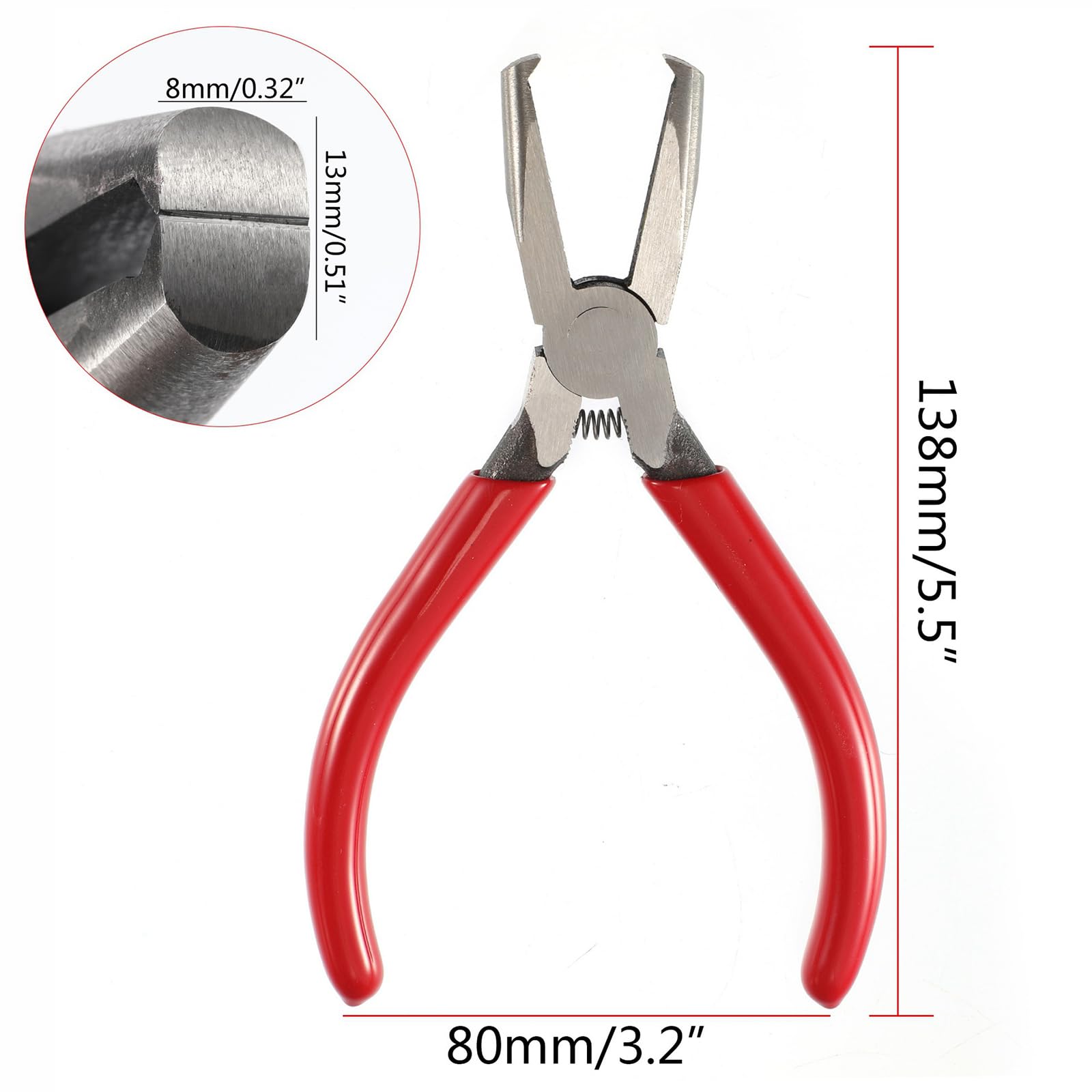 Garvee Pinza Per Fret Da 6 Pollici - Acciaio Resistente, Punta A 45° - Strumento Professionale Per Chitarra E Basso, Superficie Liscia