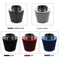 Garvee Filtro Aria Auto 76mm, Alto Flusso, Lega Alluminio, Vliesstoff, Montaggio Facile, Universale, Tuning Auto Sportiva