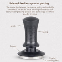 Garvee Coffee Tamper 58mm Stainless Steel Pressa Caffè with Aluminum Alloy Handle for Home and Bar, Ergonomic Design, Durable Silver