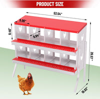 Cassette nido Garvee – Metallo, 10 scomparti con supporto, resistenti alle intemperie, 53,54"L x 16,93"W x 26,57"H