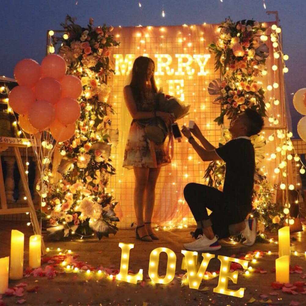 GARVEE Light Up Liefde LED Letter Sign 22 cm Luce notturna a batteria per decorazioni per feste da interno ed esterno