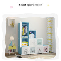 Armadio modulare per cameretta bambini Garvee bianco 111x47x147cm grande capacità versatile stabile