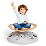 Garvee Sedia Girevole Sensoriale per Bambini, Sicurezza Antiscivolo, PP Resistente, Uso Interno ed Esterno, Maniglia di Sicurezza, Adatta Bambini Autistici - Beige