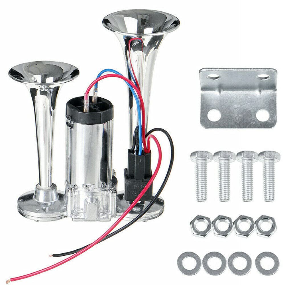 Garvee Doppelhorn Fahrzeughupe 12V Für Auto LKW Boote Motorräder, Molto Loud, Basso Consumo, Materiale Durevole, Montaggio Facile