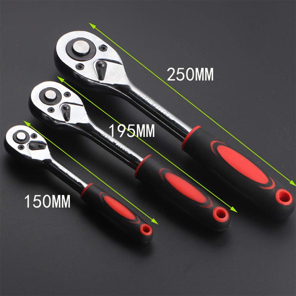 Garvee Llave De Trinquete 24 Dientes Acero Alta Torsión Liberación Rápida 1/4 Herramientas Manuals Profesionales Uso Prolongado