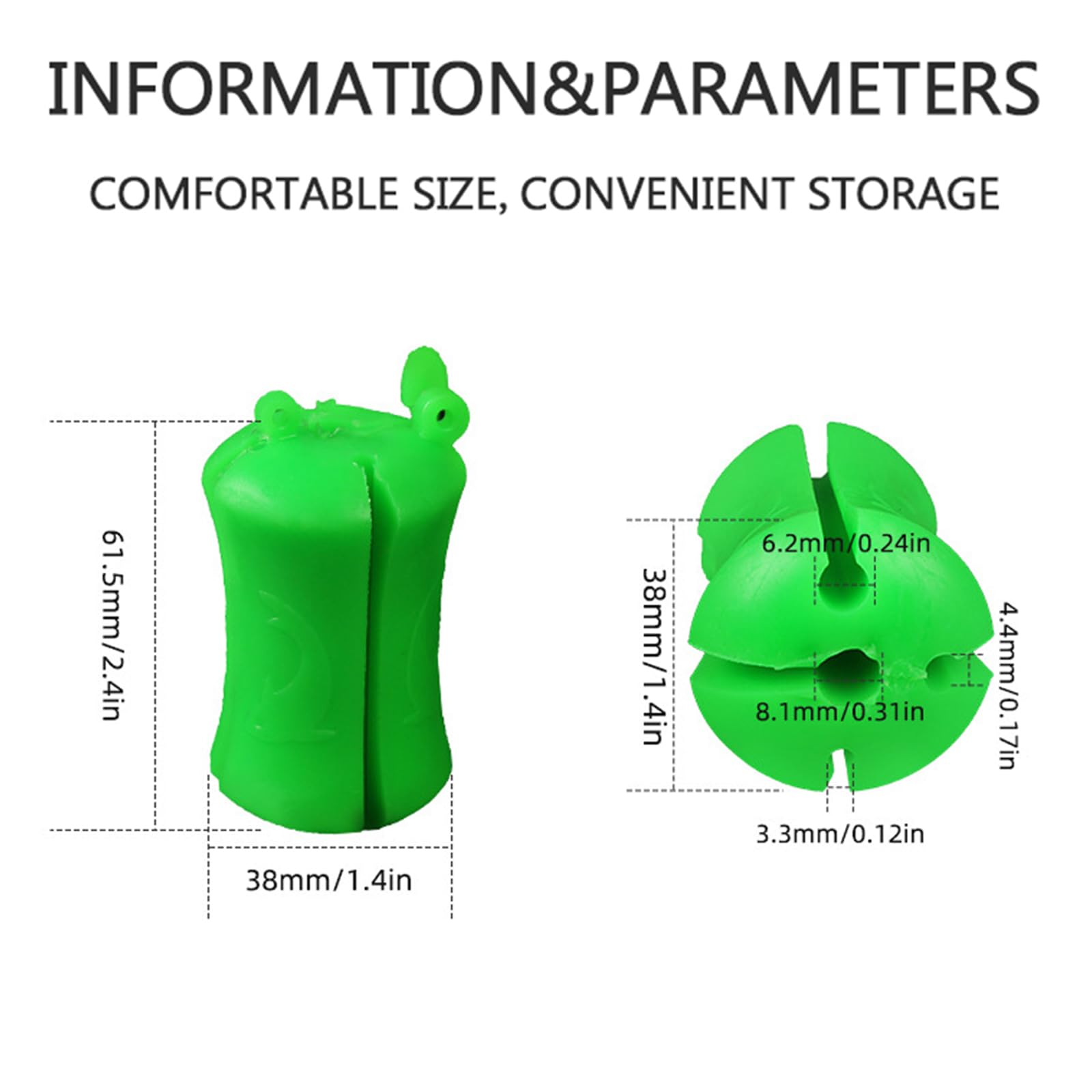 Garvee 8 pezzi cinghie porta canna da pesca in silicone estensibile a 4 fori portatili per accessori da pesca all'aperto