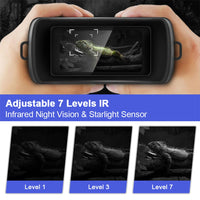 Dispositivo per la visione notturna Garvee R6 Binocolo digitale a infrarossi con portata di 300 m, per caccia, osservazione e sorveglianza, nero