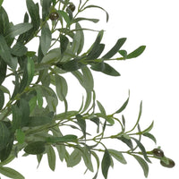 Albero di ulivo artificiale Garvee da 213.36 cm con foglie e frutti realistici per soggiorno, camera da letto, ufficio, 210 cm, verde