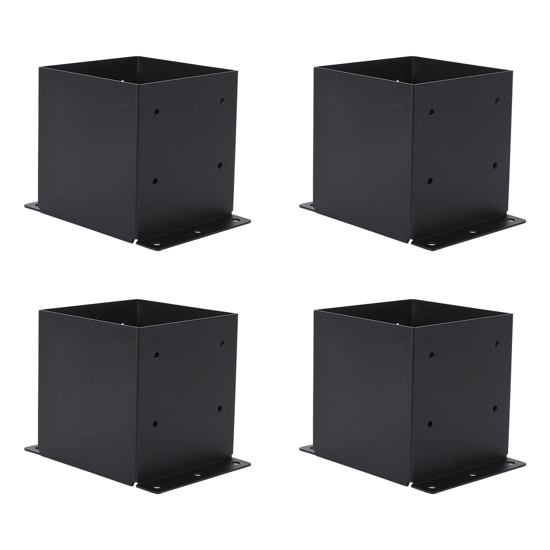 Supporto per palo Garvee 6x6 5,6x5,6 pollici in acciaio resistente verniciato a polvere nero per patio e pergolato stabile versatile