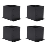 Supporto per palo Garvee 6x6 5,6x5,6 pollici in acciaio resistente verniciato a polvere nero per patio e pergolato stabile versatile - nero