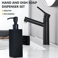 Dispenser di sapone manuale da parete Garvee, ricaricabile con dispenser di shampoo e bagnoschiuma per bagno e cucina, igienico, salvaspazio