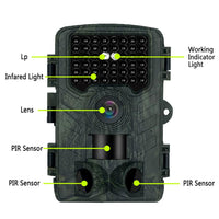 Garvee Fotocamera WiFi 48MP 2.7K Impermeabile IP66 Sensore 120° Grandangolare Per Sorveglianza Fauna Selvatica Senza Scheda