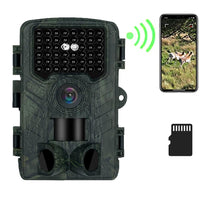 Garvee Fotocamera WiFi 48MP 2.7K Impermeabile IP66 Sensore 120° Grandangolare Per Sorveglianza Fauna Selvatica Senza Scheda
