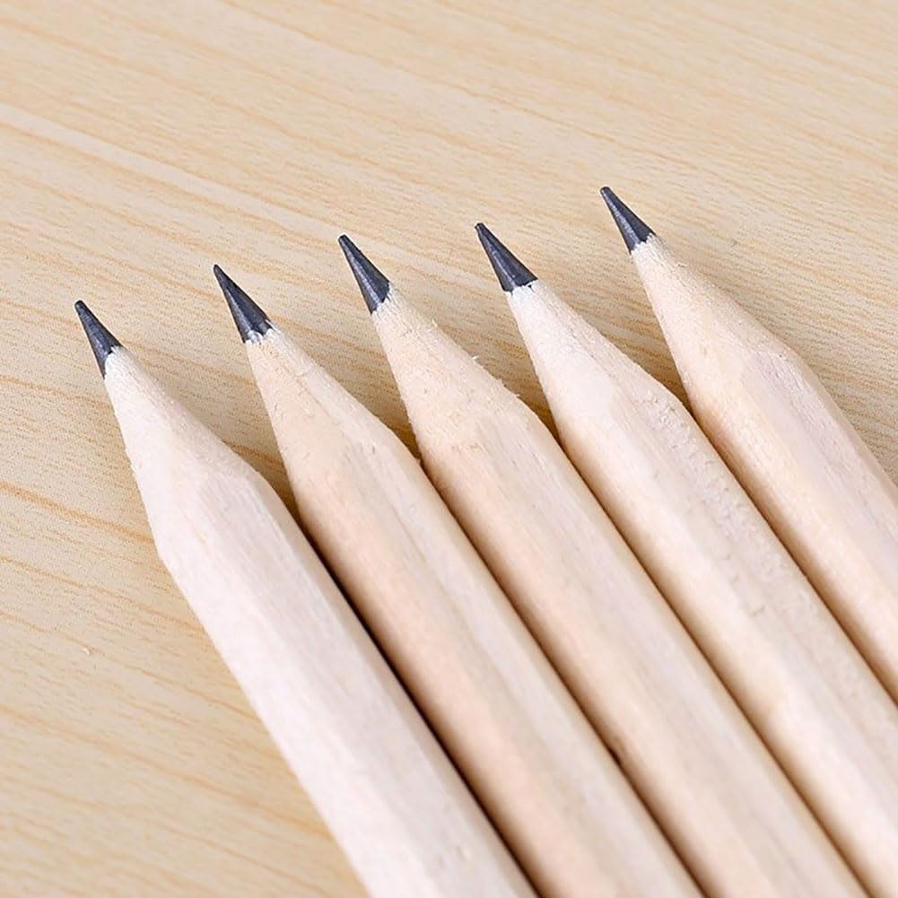 Matite in legno Garvee, 100 pezzi, HB, gambo esagonale, legno naturale, matite per scrivere e disegnare per bambini e studenti