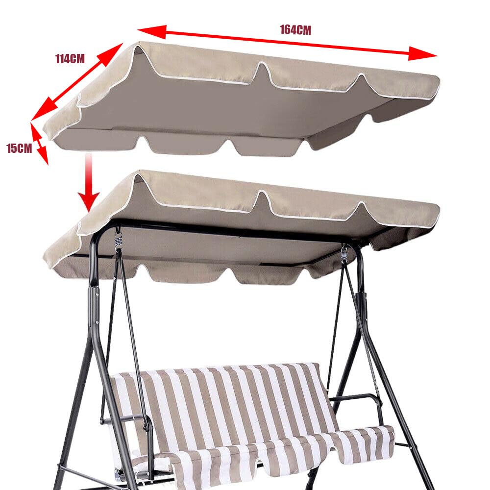 Garvee Copertura Per Amaca Da Giardino 3-4 Persone In Tessuto Oxford 210D Impermeabile Beige Per Esterni