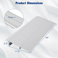 Rampa di soglia in alluminio Garvee, 2 pezzi – 34" L x 11,6" W x 2,3" H, capacità di carico di 700 libbre, per sedie a rotelle, scooter e bici elettriche