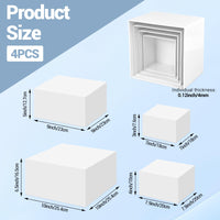 Espositore per buffet Garvee in acrilico bianco, impilabile, stabile, per feste e matrimoni, 7-10 pollici