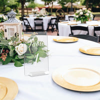 Porta numeri da tavolo in acrilico Garvee 1-20 con robusto supporto in acrilico per matrimoni e feste, 4x6 pollici, trasparenti