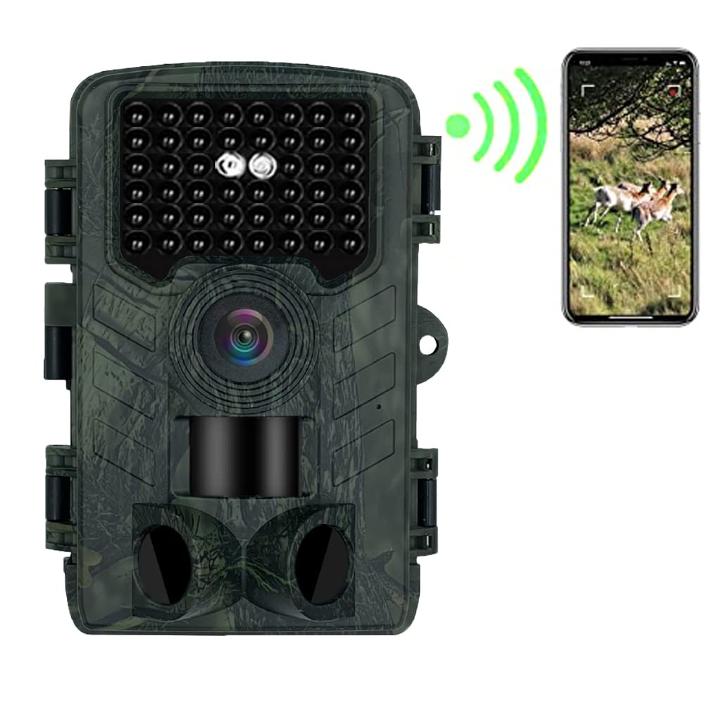 Garvee Fotocamera WiFi 48MP 2.7K Impermeabile IP66 Sensore 120° Grandangolare Per Sorveglianza Fauna Selvatica Senza Scheda