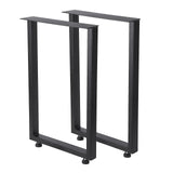 Gambe Tavolo Metallo 71x45 cm Nero Opaco, Design Industriale Rustico, Supporto Robusto, Piedini Regolabili, Per Tavoli Pranzo e Giardino