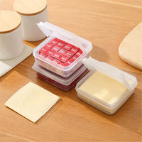 Garvee Contenitore Per Formaggio 2 Pezzi Plastica BPA Free Organizer Cucina 10.5x10.5x4.5 cm Trasparente
