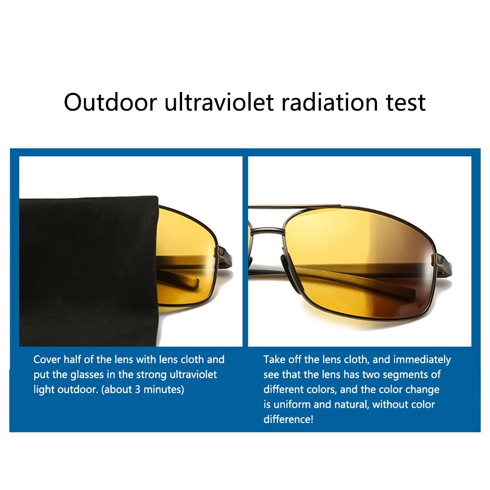 Occhiali da guida notturna polarizzati Garvee per uomo e donna con protezione UV400 dai riflessi per guida, escursionismo, golf, pesca e sport all'aria aperta - Giallo