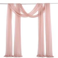 GARVEE 2x18FT Tessuto drappeggiante per arco nuziale trasparente per fotografia all'aperto, 70x550cm, bianco