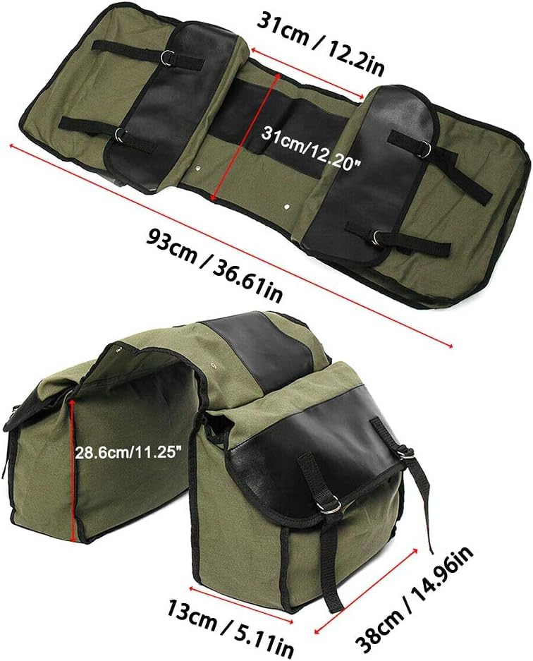 Garvee Satteltasche Motorrad Wasserdicht Canvas Große Kapazität Schnellverschluss Robust Universell Adventure Sportbikes