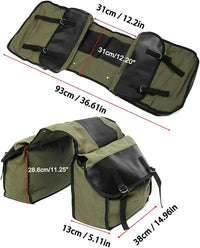 Garvee Satteltasche Motorrad Wasserdicht Canvas Große Kapazität Schnellverschluss Robust Universell Adventure Sportbikes
