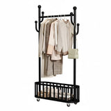 Appendiabiti a rotelle Garvee con struttura in metallo, ruote girevoli a 360°, grande cesto per camera da letto e boutique, 39,37x68,9 pollici, colore metallizzato