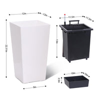 Set di 2 vecchi Garvee da 22,5" con irrigazione automatica per parti interne ed esterne, in plastica resistente a tutte le temperature
