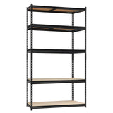 Scaffalature per garage Garvee Heavy Duty, 5 ripiani regolabili, capacità di carico di 2000 libbre, telaio robusto a forma di V in acciaio SPCC verniciato a polvere, per garage e officina, 60x18x72 pollici, nero