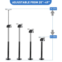 Garvee, set di 2 supporti estraibili per camper, regolabili in acciaio 53,51-86,99 cm, portata 2268 kg ciascuno, resistenti alla ruggine, compatti per roulotte