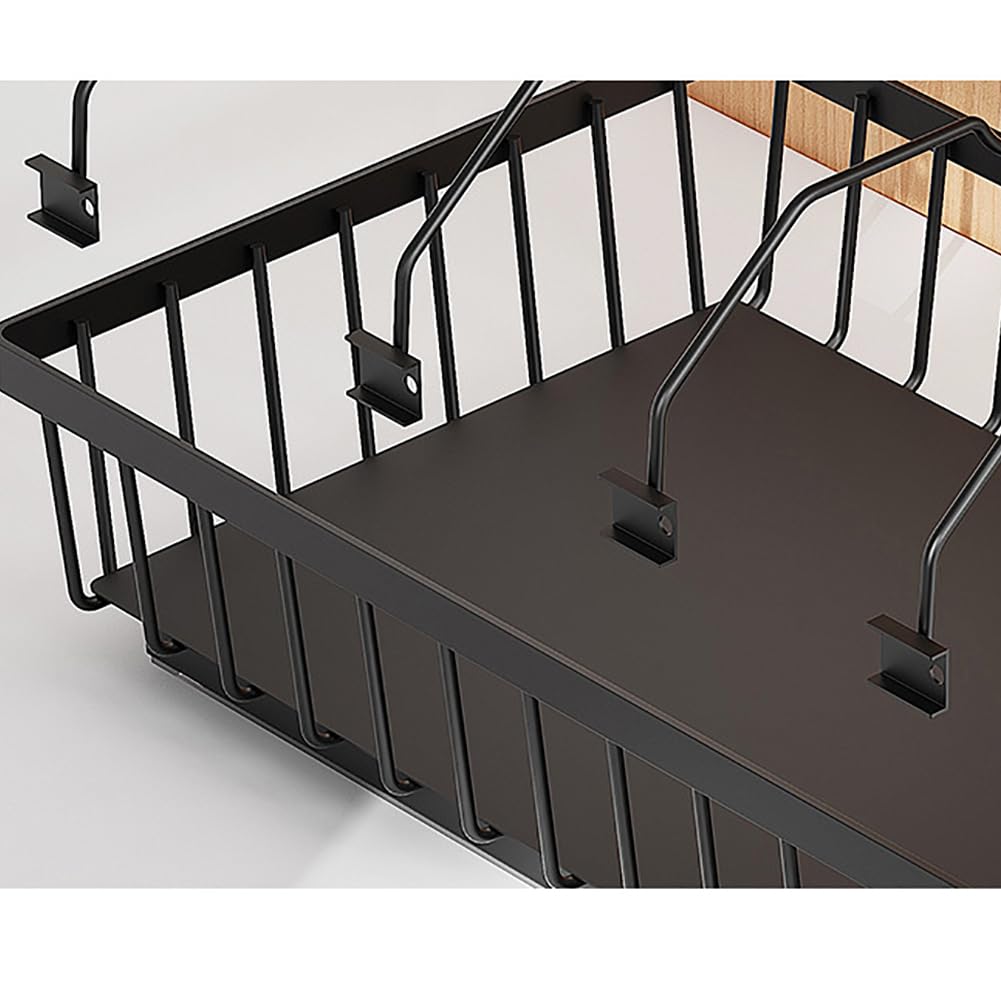 Garvee Extra Cabinet Organizer, Cassettiera robusta, Non necessita di foratura, Ripiano da cucina pieghevole in metallo, Salvaspazio per la dispensa