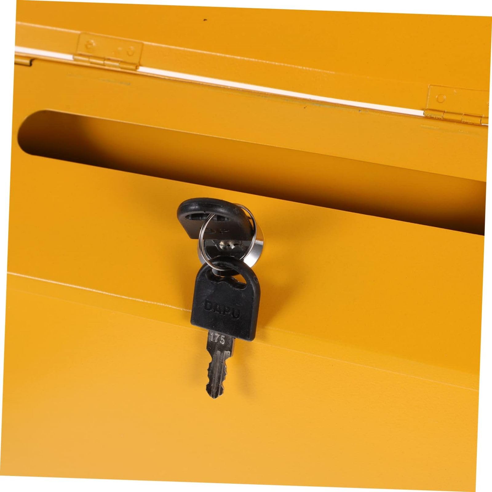 Cassetta postale Garvee con serratura a chiave, montaggio a parete in metallo, chiusura antigoccia sicura per uso esterno, giardino, ufficio, beige