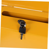 Cassetta postale Garvee con serratura a chiave, montaggio a parete in metallo, chiusura antigoccia sicura per uso esterno, giardino, ufficio, beige