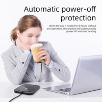 Scalda tazze da caffè Garvee con tazza in ceramica, 3 impostazioni di temperatura, spegnimento automatico dopo 8 ore, nero, ufficio e casa