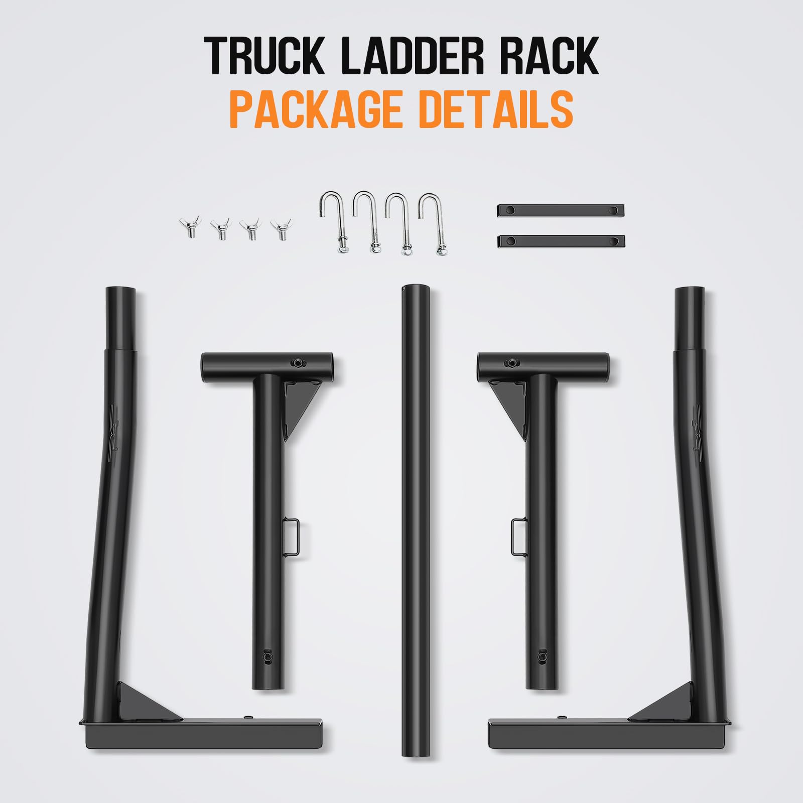 Portascale per camion Garvee regolabile e resistente in acciaio, capacità 800 libbre, espandibile senza forare, nero, per pick-up, trasporto all'aperto