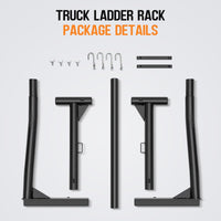 Portascale per camion Garvee regolabile e resistente in acciaio, capacità 800 libbre, espandibile senza forare, nero, per pick-up, trasporto all'aperto