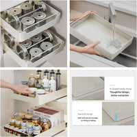 Ripiano estraibile Garvee Cabinet Organizer 30x43 cm, ammortizzatore a chiusura ammortizzata, acciaio rechner, antigrafcio, nero, cucina e dispensa