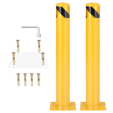 Garvee Barriera di Sicurezza in Acciaio Q235 Giallo - Alta Visibilità e Stabilità - 91 cm Altezza, 11,4 cm Diametro - Per Parcheggi e Magazzini